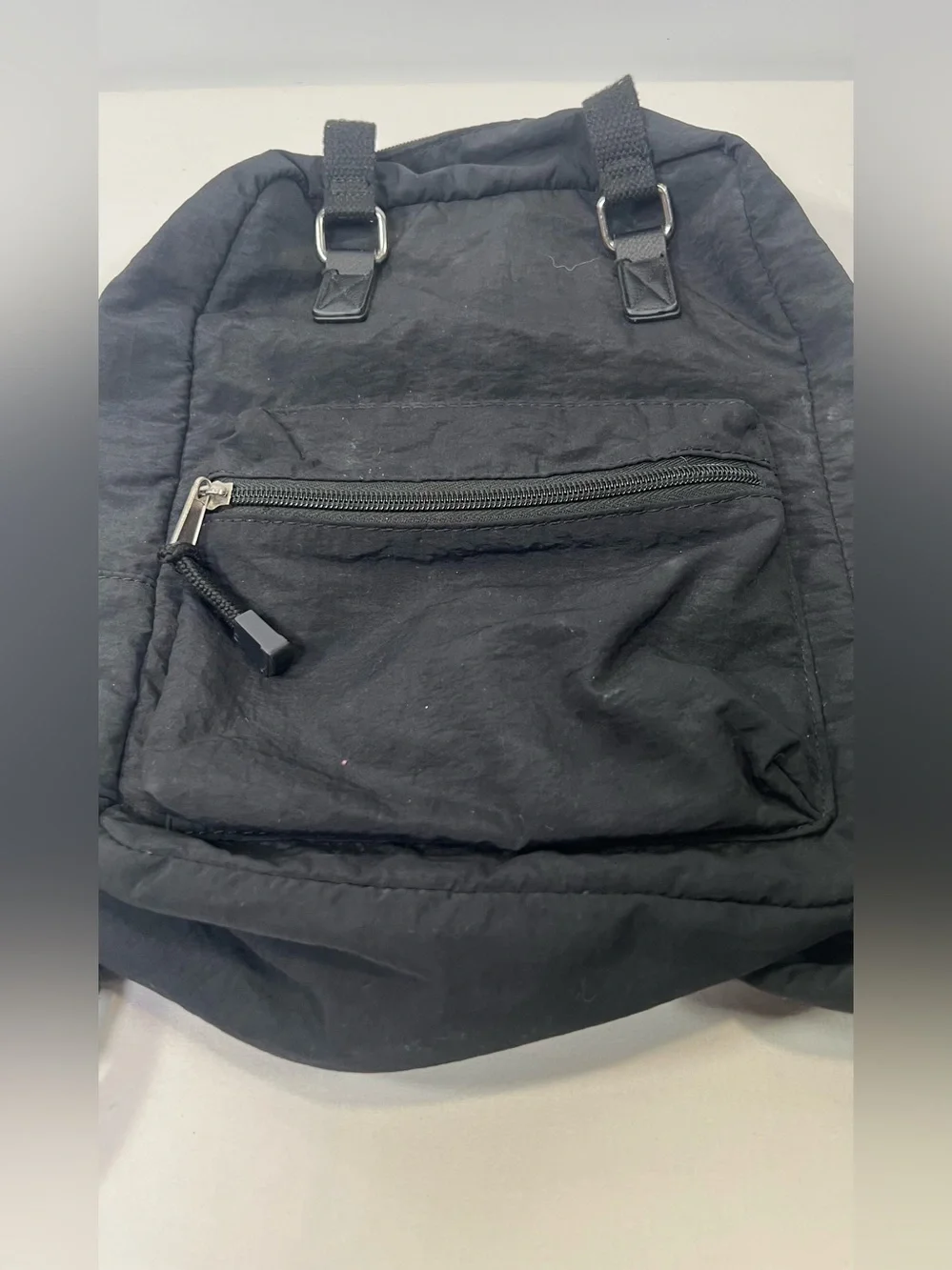 Wild Fable Square Nylon Minimalist Backpack Unisex Distressed Daily Bag